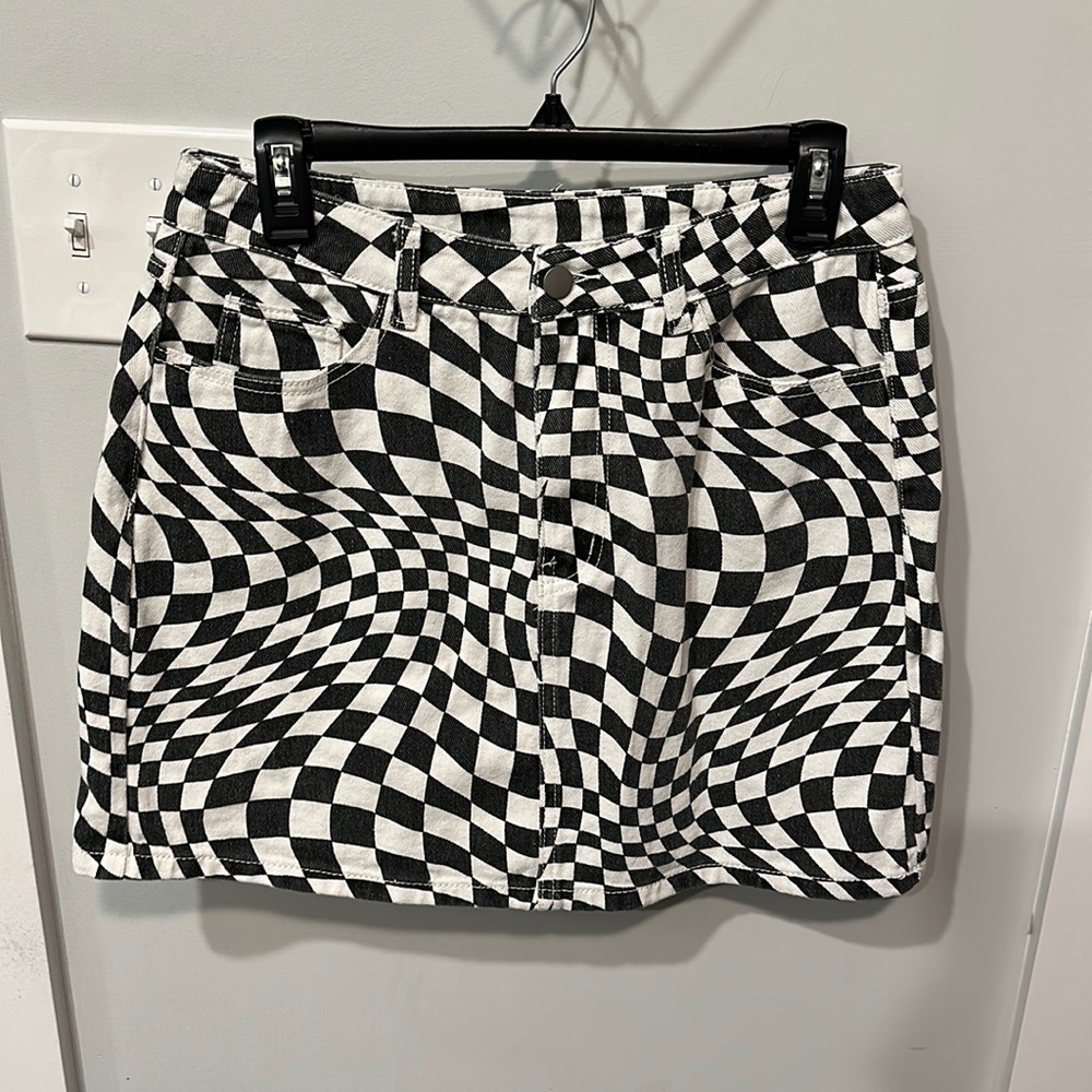Checker mini skirt